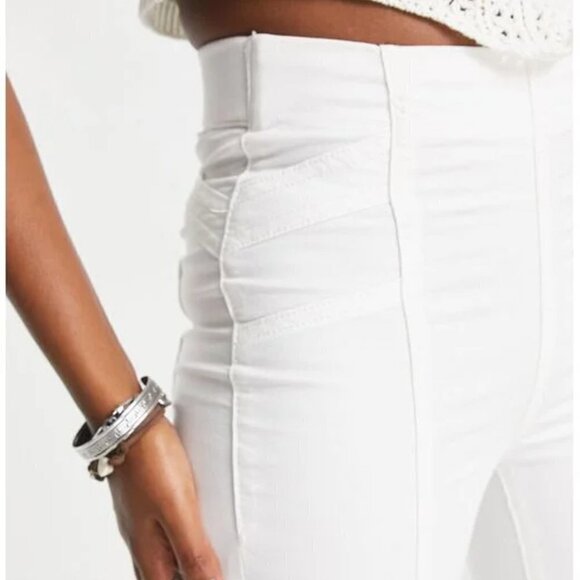 Free People Feel Alright High Rise White Skinny Jeans - Picture 4 of 14